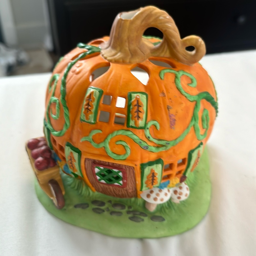 Partylite Halloween pumpkin fall tea light holder
